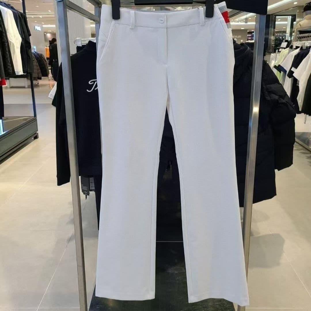 ゴルフパンツ 美脚シルエット センタープレス ストレートゴルフパンツ