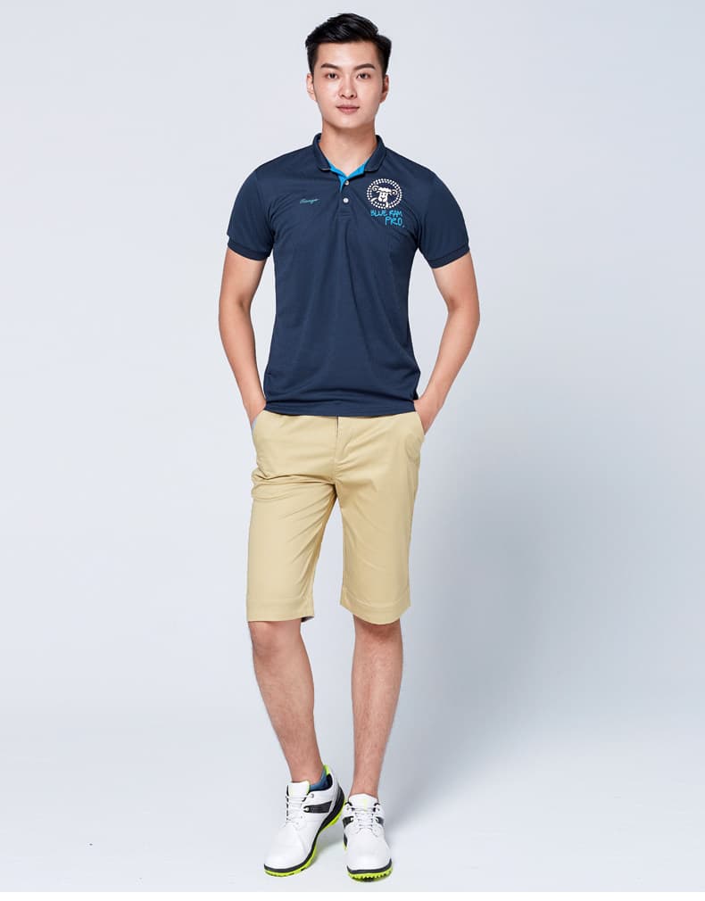 ゴルフパンツ 軽量ストレッチゴルフショートパンツ膝上丈