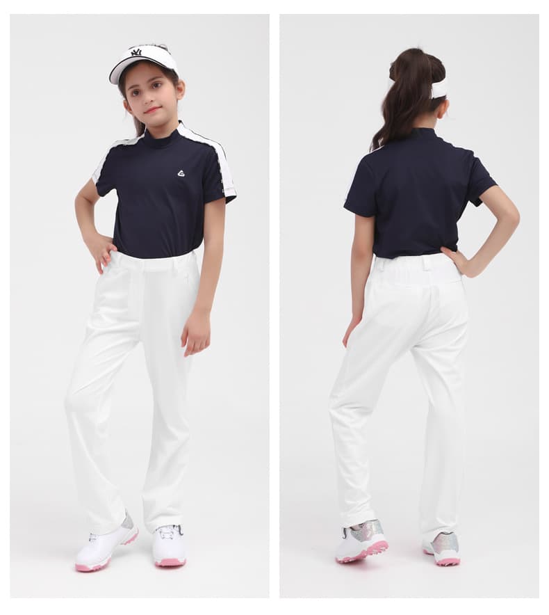 ゴルフパンツ レディースストレートシルエット快適ゴルフパンツ