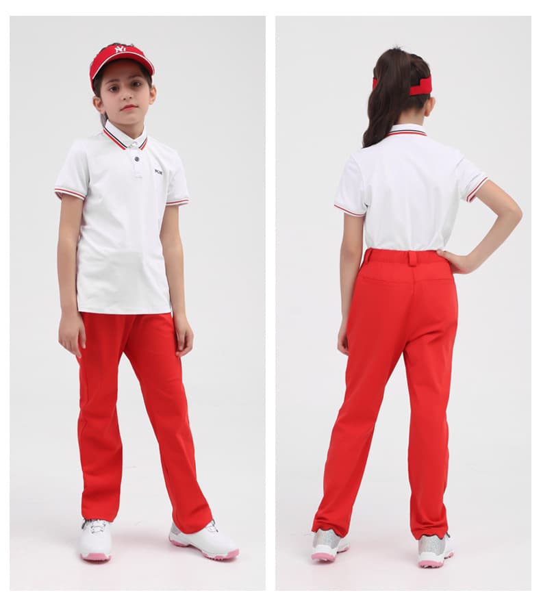 ゴルフパンツ レディースストレートシルエット快適ゴルフパンツ