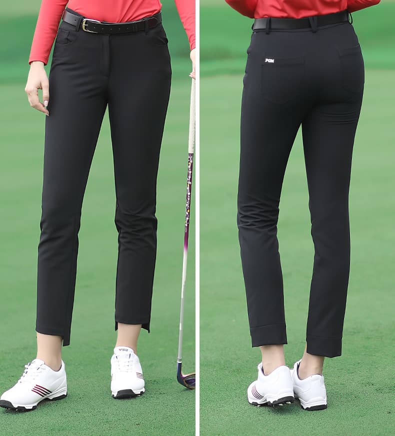 ゴルフパンツ 美脚効果抜群すっきりストレートゴルフパンツ