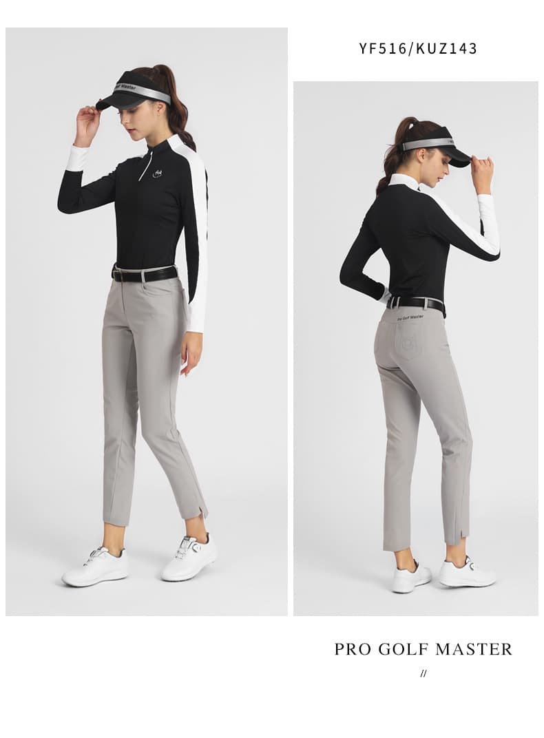 ゴルフパンツ 美脚スリムテーパードゴルフパンツレディース