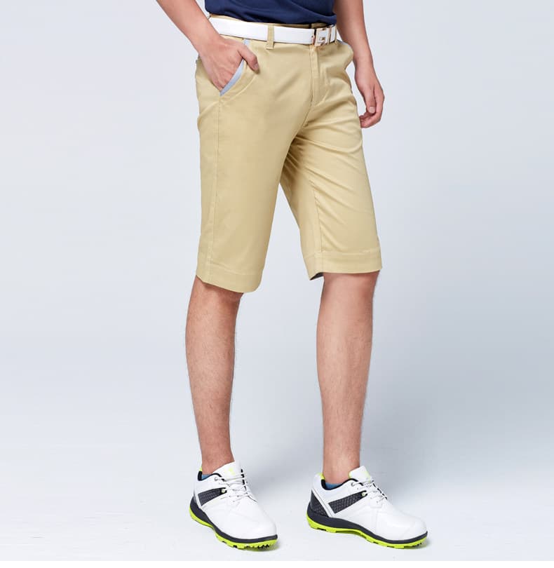 ゴルフパンツ 軽量ストレッチゴルフショートパンツ膝上丈