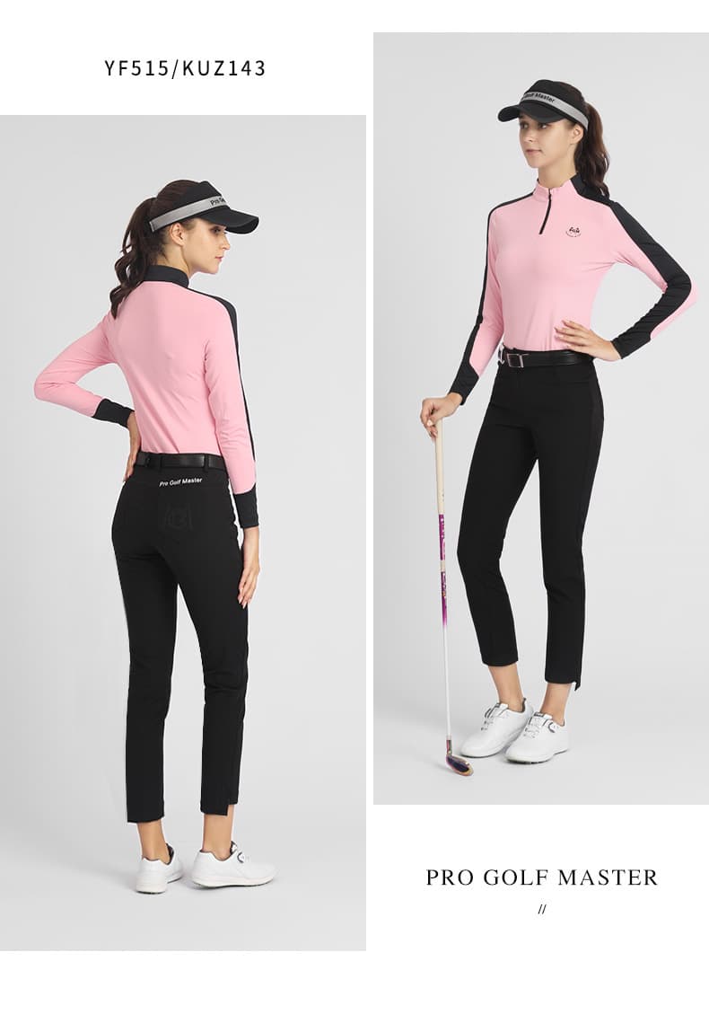 ゴルフパンツ 美脚スリムテーパードゴルフパンツレディース